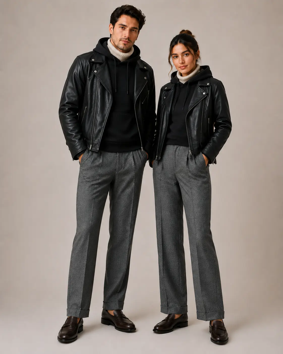 Leather jacket outer shell